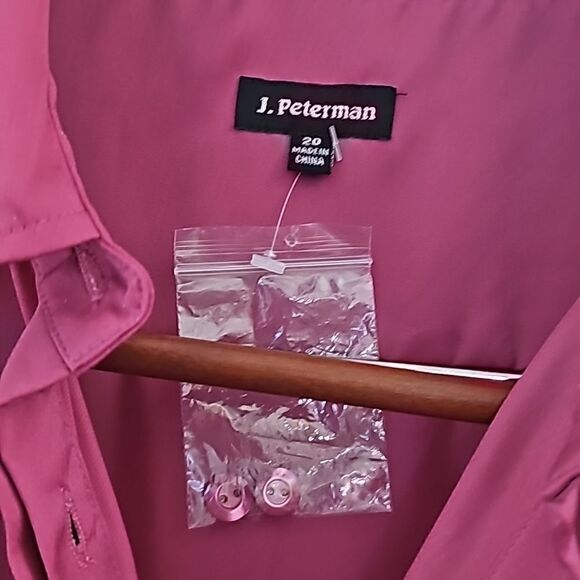 J. Peterman Double Peplum Tunic Dress Plum Purple Size 20 - Picture 11 of 13